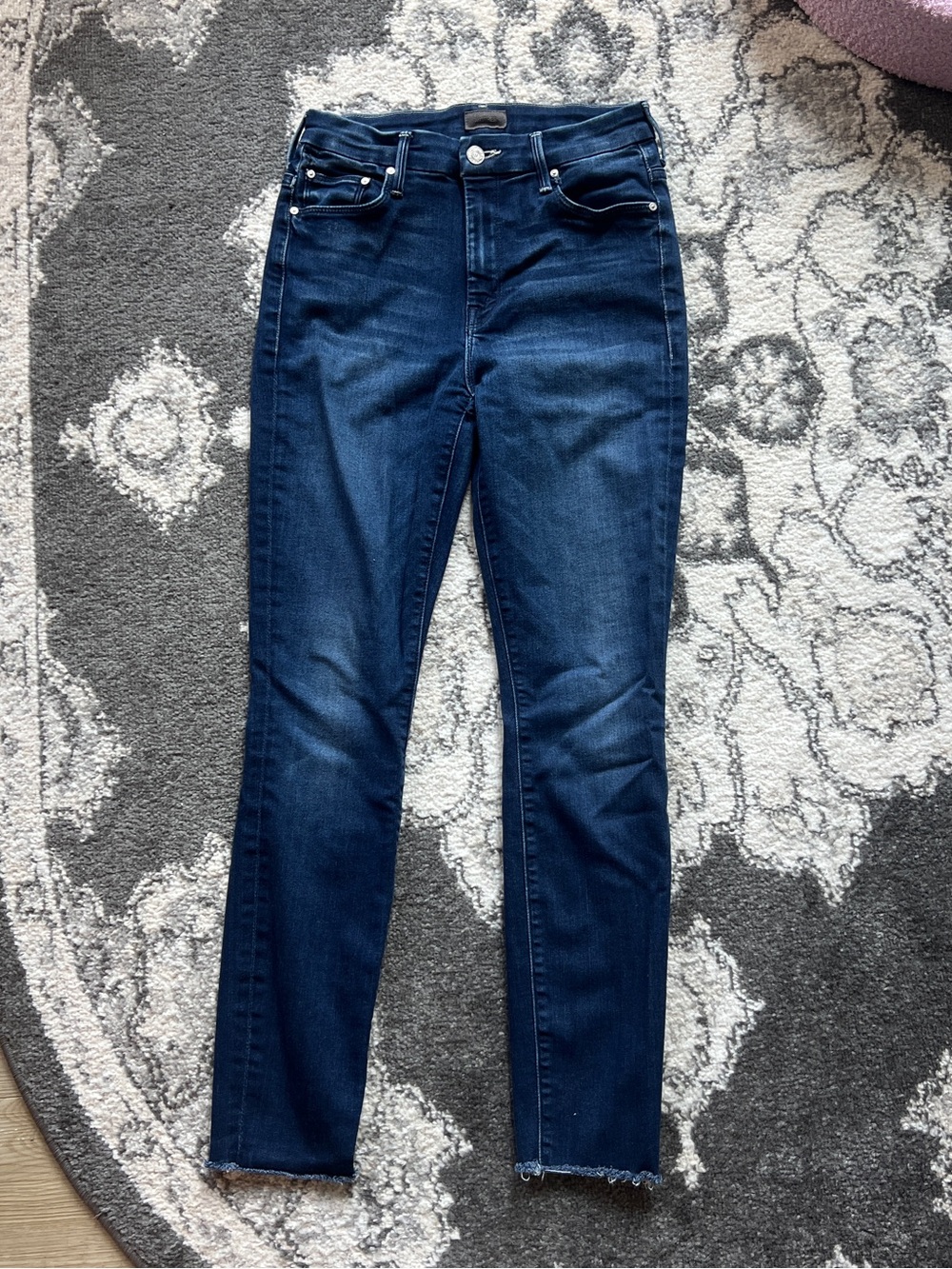 Mother high waisted looker ankle fray Jeans 👖